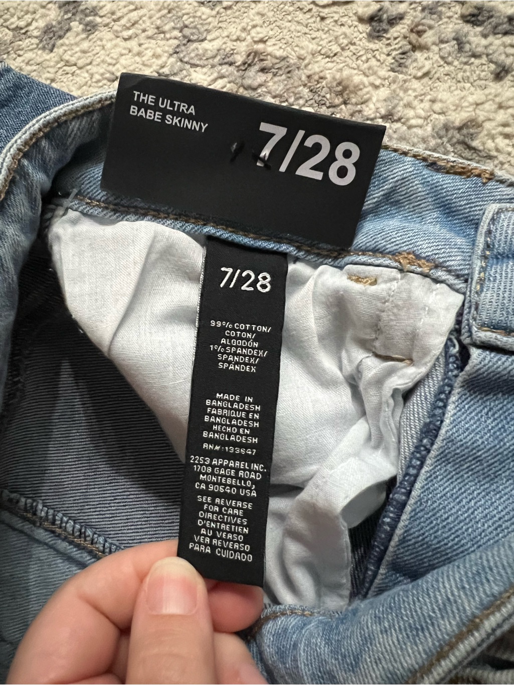 Kendall & Kylie Two-Tone Light And Dark Blue Skinny Jeans — image 6 of 8